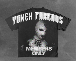 Yú-Nēk Threads Heavyweight Crew-neck Black Mask T-Shirt