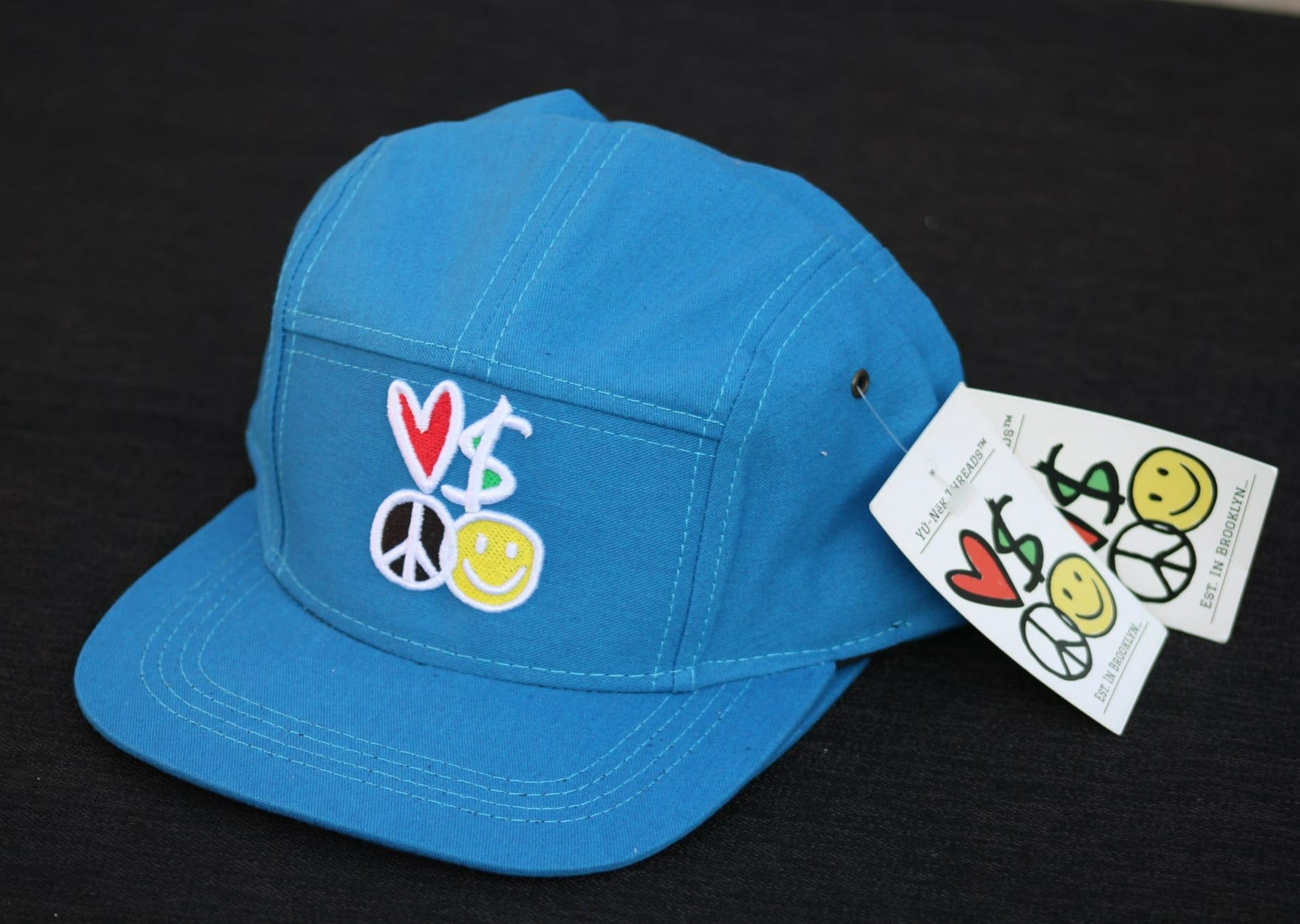 Yú-Nēk Threads Five Panel Strapback Hats With L.M.P.H Signature Logo